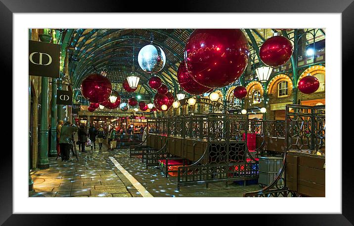 Christmas at Covent Garden Framed Mounted Print by John Ly
