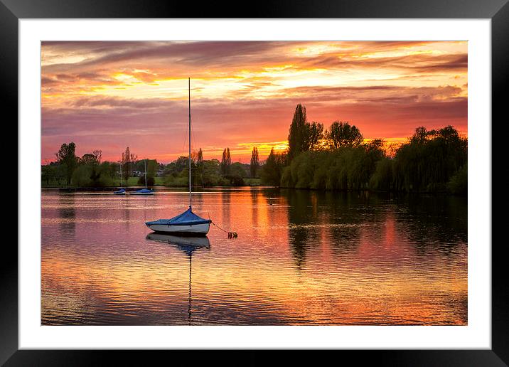  Dramatic Sunset at Danson Park Framed Mounted Print by John Ly