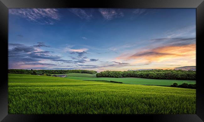  Calm after the storm - wheatfields in Kent, UK Framed Print by John Ly