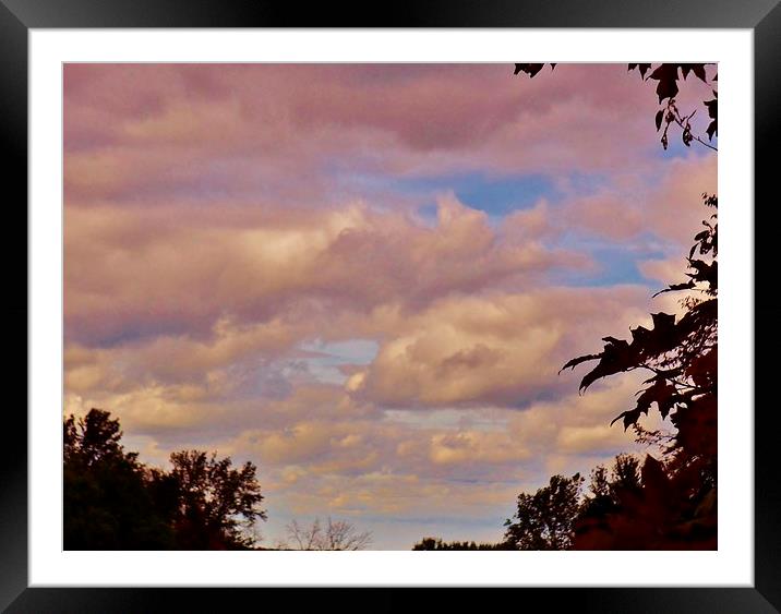 Sunset cloud formation. Framed Mounted Print by Jeffrey Evans