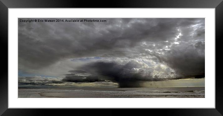 Shower Over North Sea Framed Mounted Print by Eric Watson