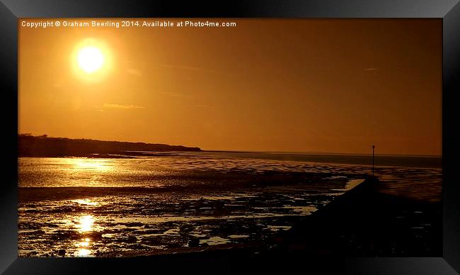 Sunset Beach Framed Print by Graham Beerling