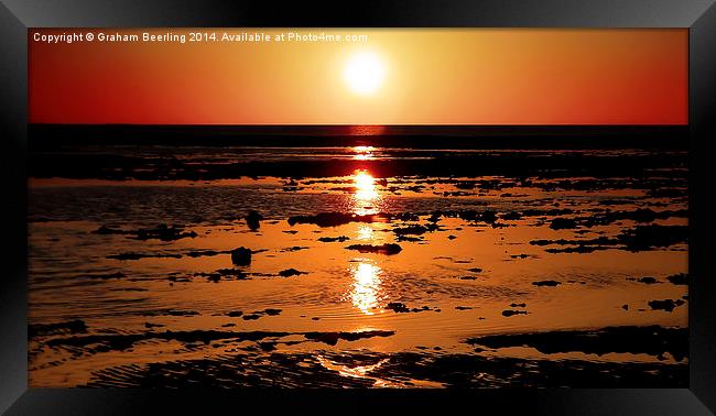 Sunset Peach Framed Print by Graham Beerling