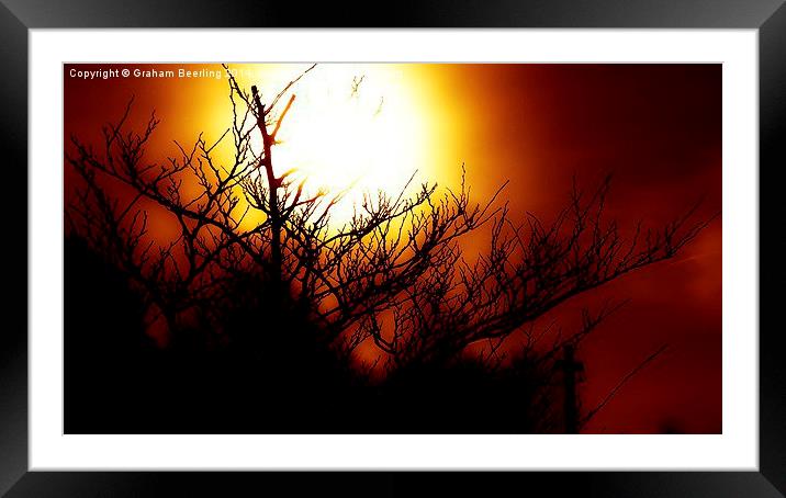 Red Sky At Night Framed Mounted Print by Graham Beerling