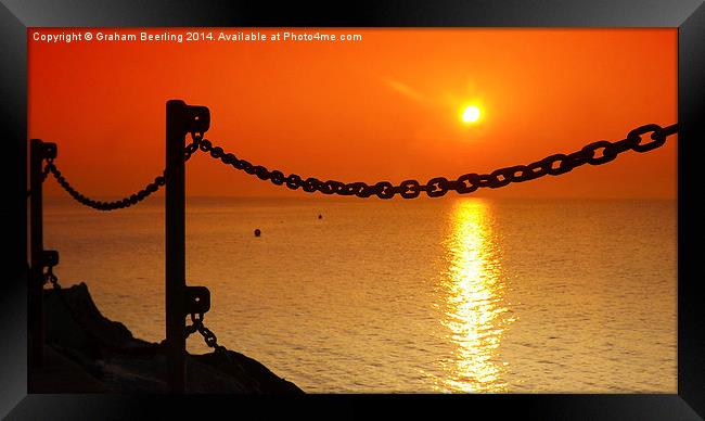 Evening Sunset at Herne Bay Framed Print by Graham Beerling