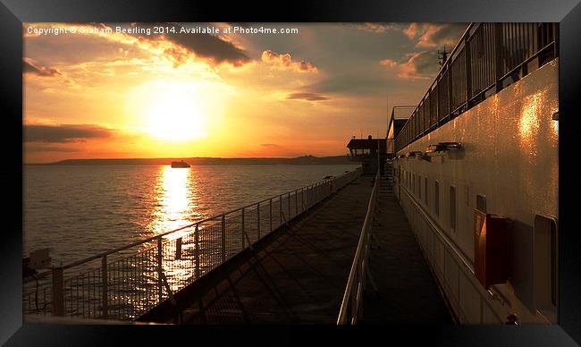 Sunset at Sea Framed Print by Graham Beerling