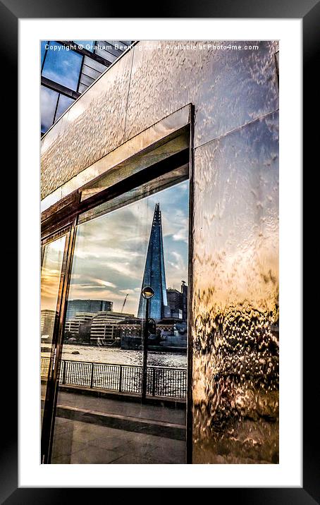  Shard Reflection Framed Mounted Print by Graham Beerling