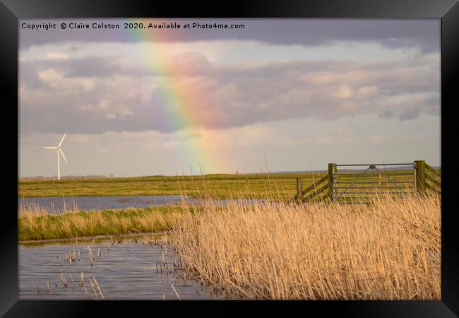 Somewhere over the Rainbow Framed Print by Claire Colston