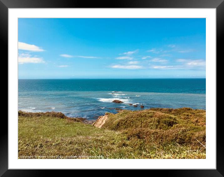 North Devon coast Framed Mounted Print by Helen Cooke