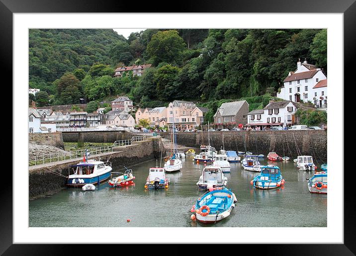 Lynmouth in Devon Framed Mounted Print by Helen Cooke