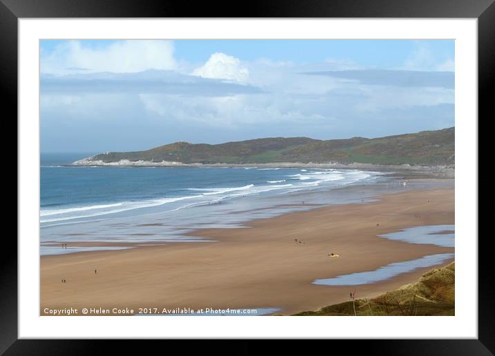 View over Woolacombe Framed Mounted Print by Helen Cooke