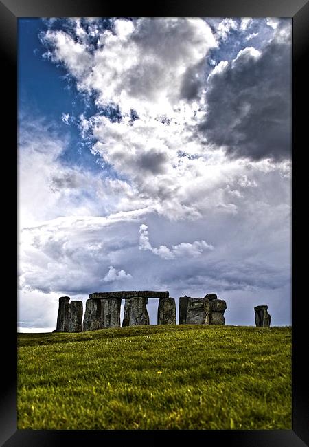 Stonehenge in spring Framed Print by Andy Davis