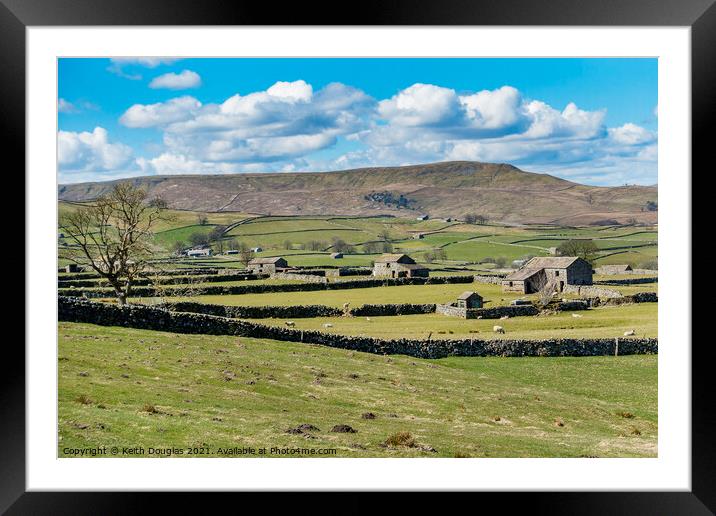 Yorkshire Dales Barns Framed Mounted Print by Keith Douglas
