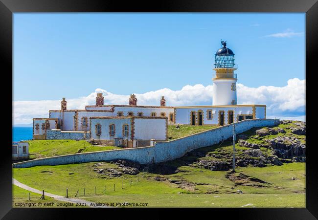 Lighthouse at Neist Point, Isle of Skye Framed Print by Keith Douglas