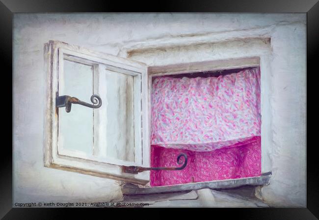 Open Window - Pink Framed Print by Keith Douglas