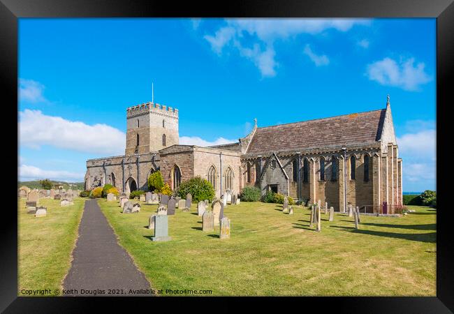 St Aidan's Church, Bamburgh, Northumberland Framed Print by Keith Douglas