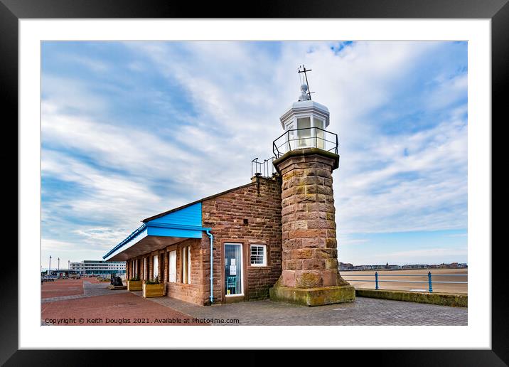 Morecambe Lighthouse, Lancashire Framed Mounted Print by Keith Douglas