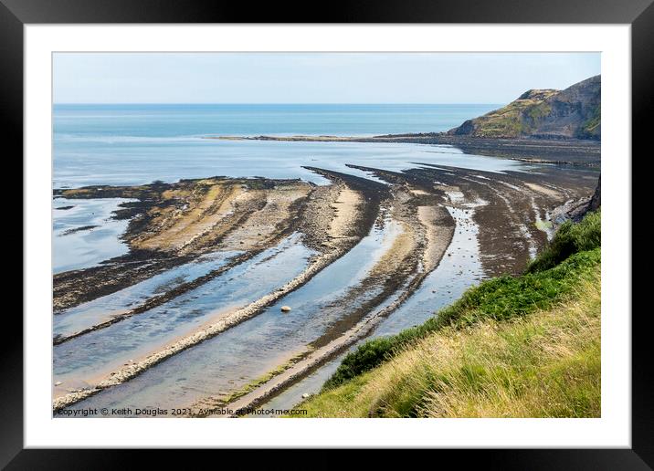 Robin Hoods Bay, North Yorkshire Framed Mounted Print by Keith Douglas