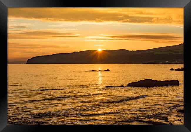 Sunset over South Arran Framed Print by Keith Douglas