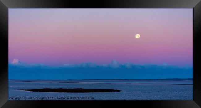 Moon over the Bay Framed Print by Keith Douglas
