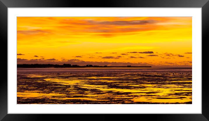 Autumn Sunset over Morecambe Bay (5) Framed Mounted Print by Keith Douglas
