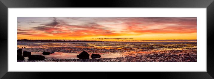 Morecambe Bay Sunset Panorama Framed Mounted Print by Keith Douglas
