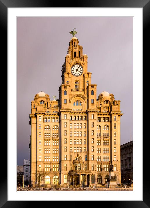 The Liver Building, Liverpool Framed Mounted Print by Keith Douglas