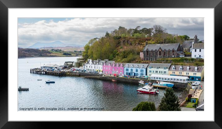 Portree Harbour on the Isle of Skye Framed Mounted Print by Keith Douglas