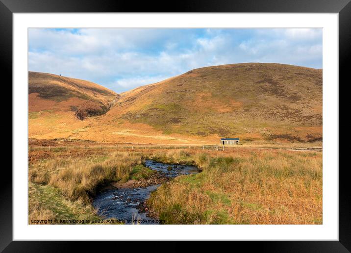 Bleadale Water and Langden Castle in the Forest of Bowland Framed Mounted Print by Keith Douglas