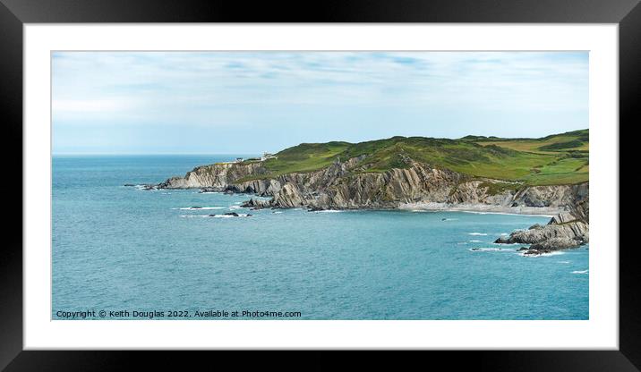 Bull Point on the North Devon Coast Framed Mounted Print by Keith Douglas
