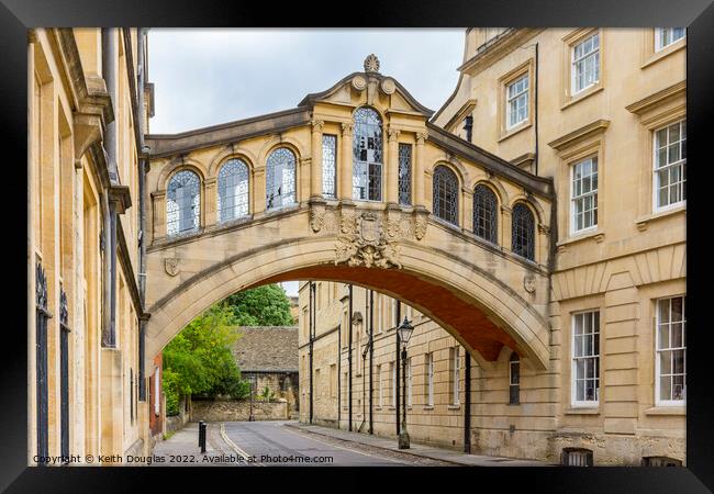 The Bridge of Sighs, Oxford Framed Print by Keith Douglas