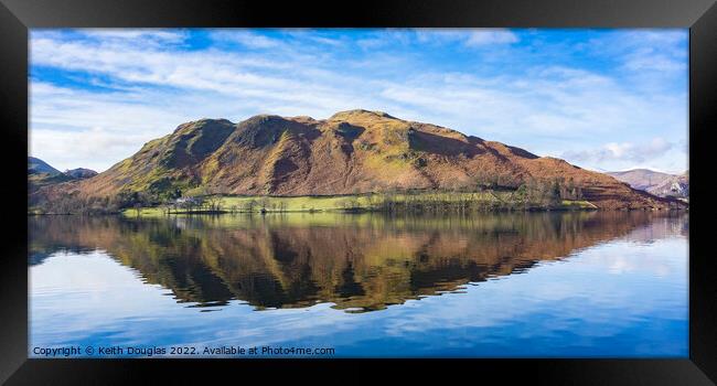 Hallin Fell from Ullswater in the Lake District Framed Print by Keith Douglas
