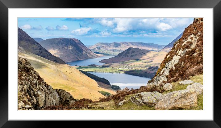 Buttermere and Crummock Water Framed Mounted Print by Keith Douglas