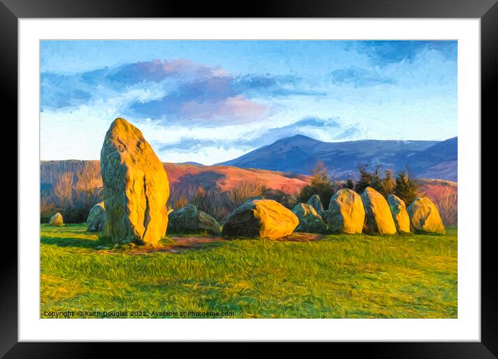 A selection of Castlerigg Stones Framed Mounted Print by Keith Douglas