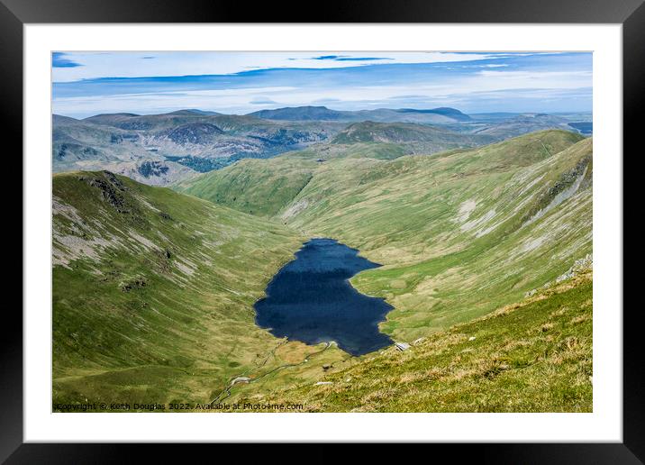 Hayeswater in the Lake District Framed Mounted Print by Keith Douglas