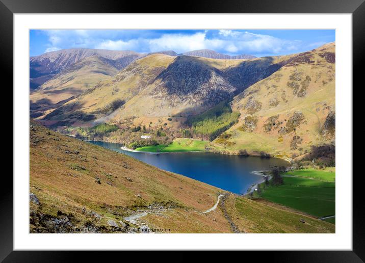 The path down to Buttermere Framed Mounted Print by Keith Douglas