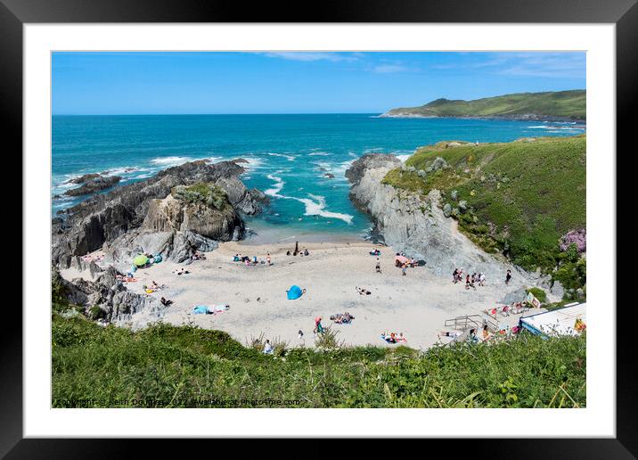 Devon Beach Framed Mounted Print by Keith Douglas