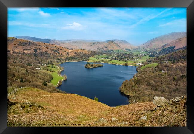 Grasmere from Loughrigg Fell Framed Print by Keith Douglas