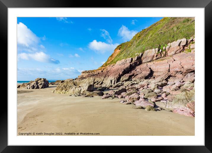 Whitsand Bay, Cornwall Framed Mounted Print by Keith Douglas