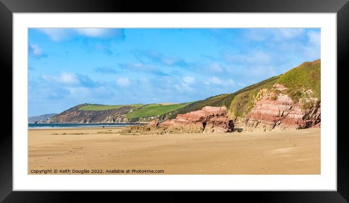 South Cornwall Beach  Framed Mounted Print by Keith Douglas