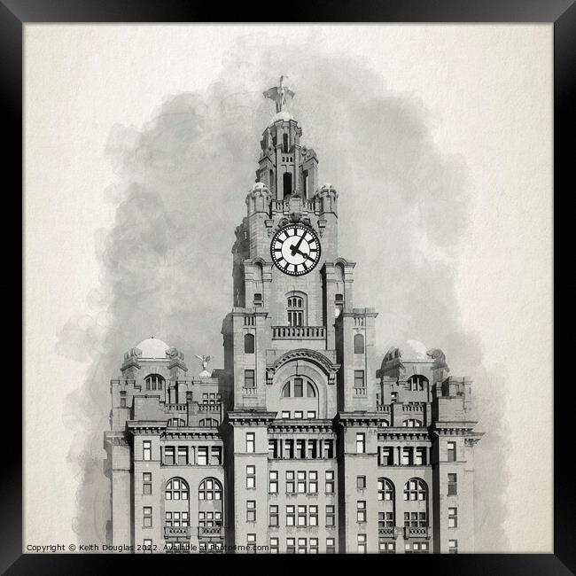 The Liver Building in Liverpool Framed Print by Keith Douglas