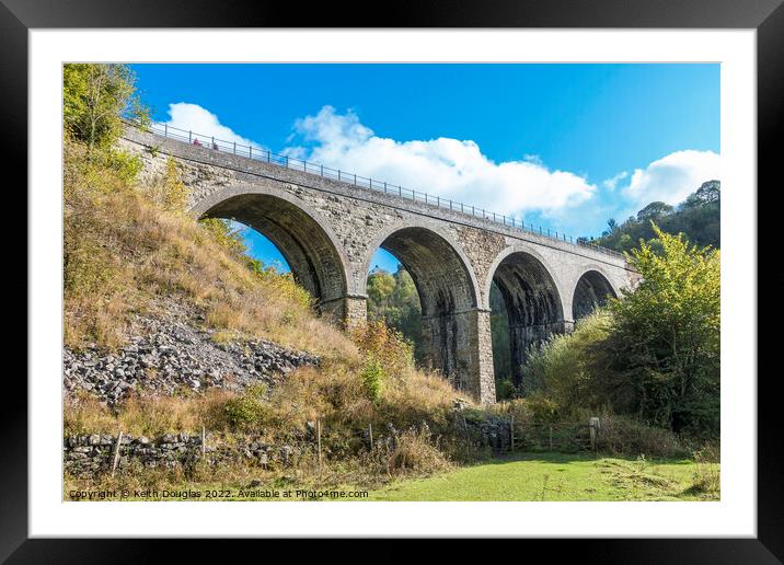 The Monsal Viaduct, Derbyshire Framed Mounted Print by Keith Douglas