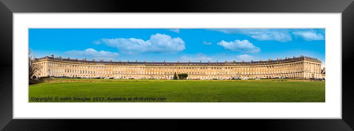 The Royal Crescent, Bath Framed Mounted Print by Keith Douglas