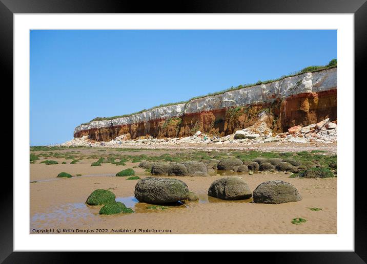 Hunstanton Sea Cliffs Framed Mounted Print by Keith Douglas