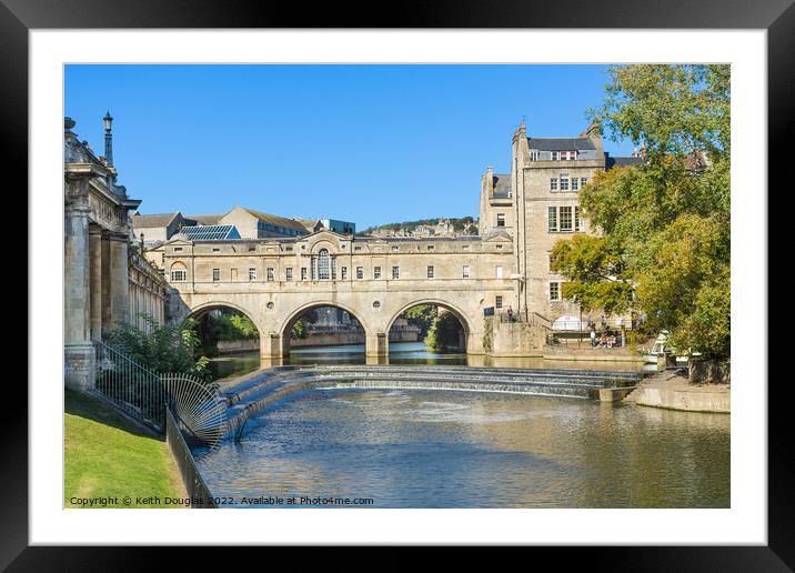 Pulteney Bridge and Weir, Bath Framed Mounted Print by Keith Douglas