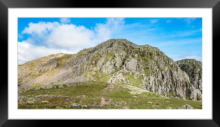Crinkle Crags, Lake District Framed Mounted Print by Keith Douglas