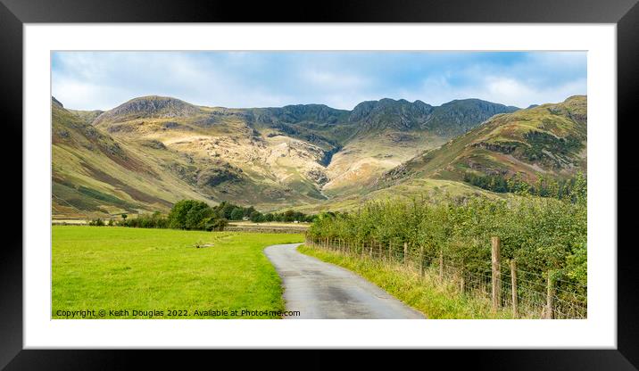 Crinkle Crags, Great Langdale Framed Mounted Print by Keith Douglas