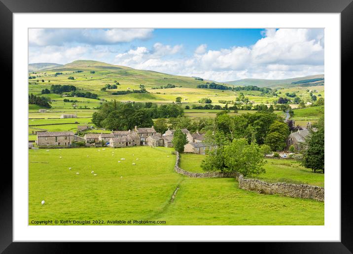 Hardraw near Hawes, Wensleydale, North Yorkshire Framed Mounted Print by Keith Douglas