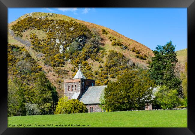All Saints Church and Priest's Crag, Watermillock, Ullswater Framed Print by Keith Douglas