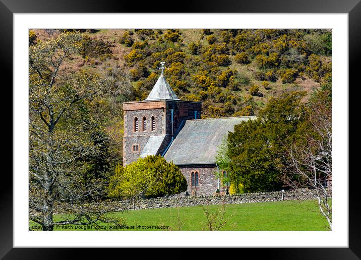 All Saints Church, Watermillock, Ullswater Framed Mounted Print by Keith Douglas